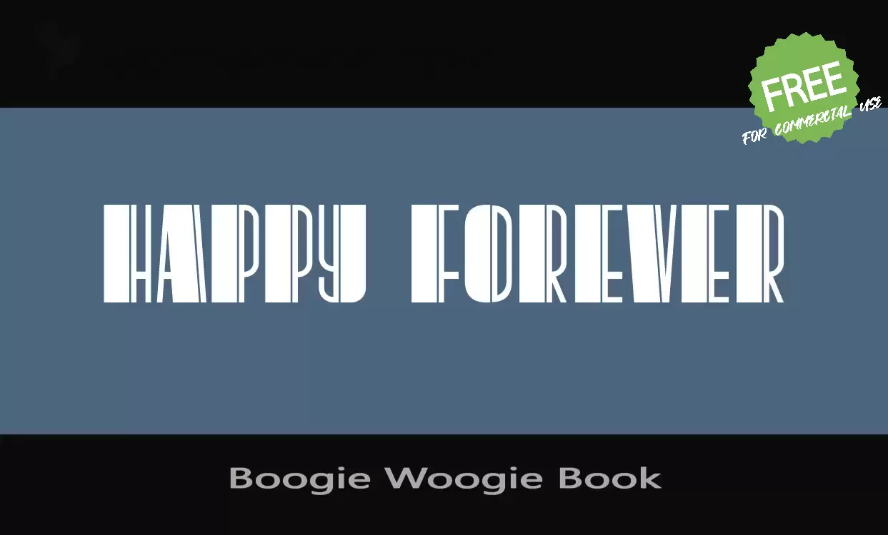 Font Sample of Boogie-Woogie-Book