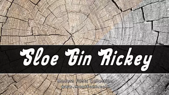 「Sloe-Gin-Rickey」字体排版样式