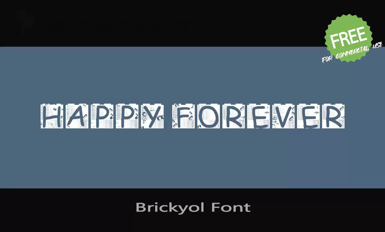 Sample of Brickyol Font