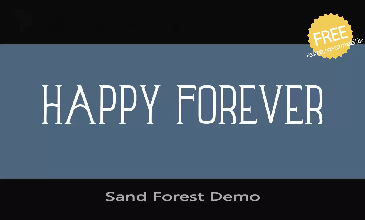 Font Sample of Sand-Forest-Demo