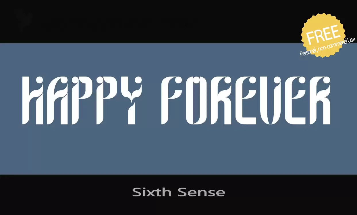 Font Sample of Sixth-Sense