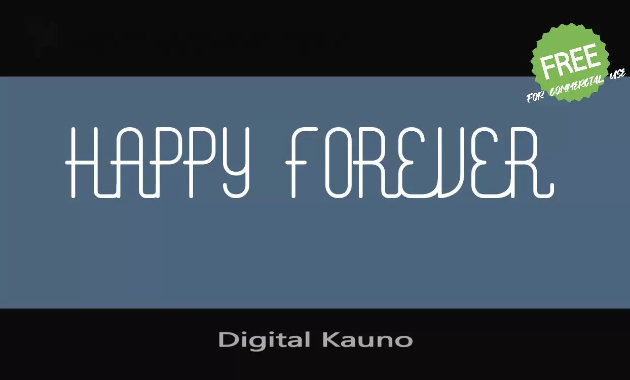 Font Sample of Digital-Kauno