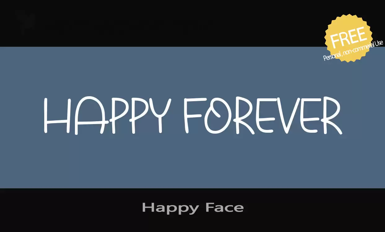 Font Sample of Happy-Face