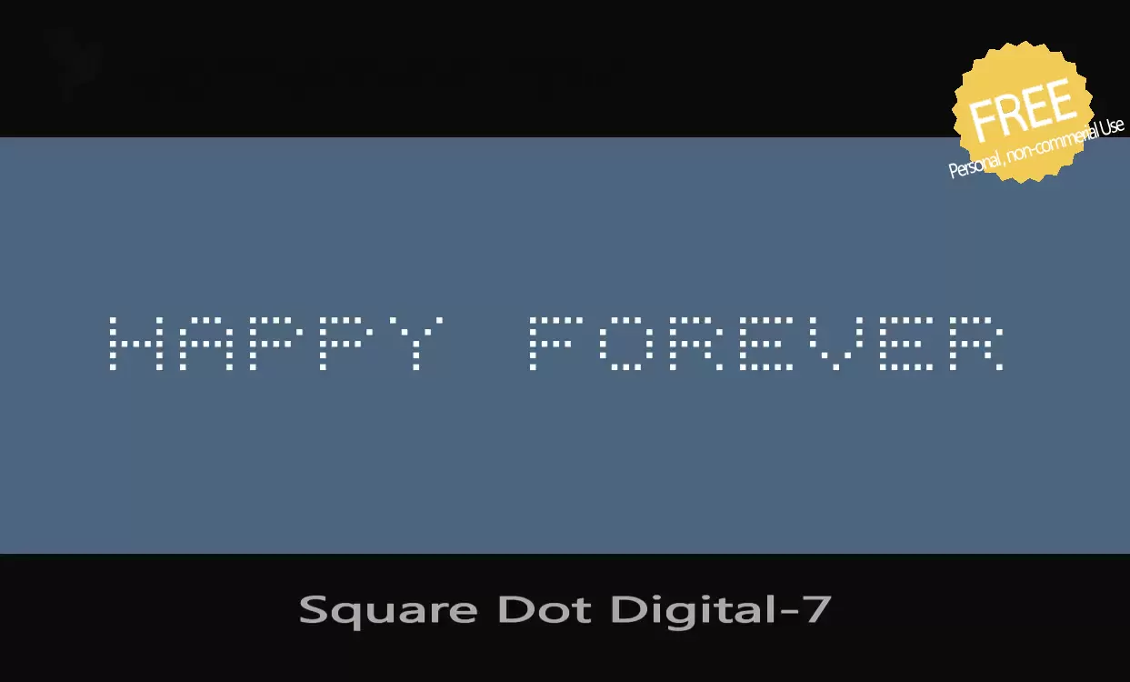 「Square-Dot-Digital-7」字体效果图