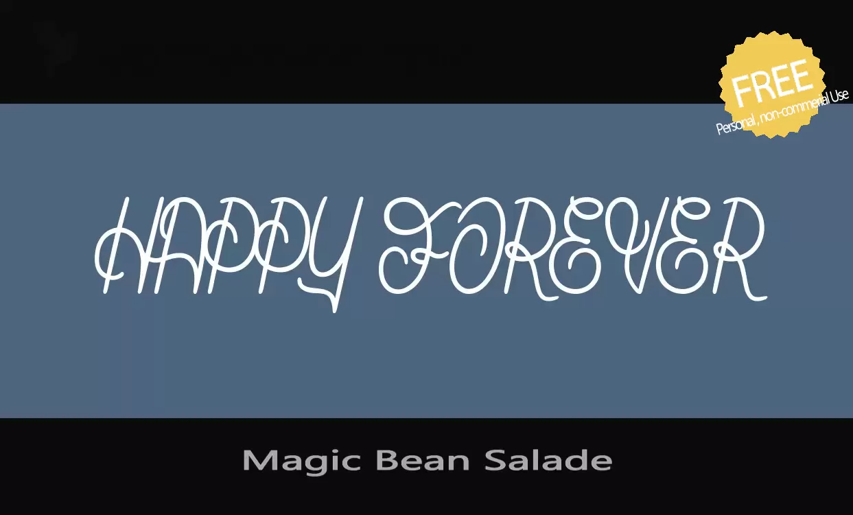 Font Sample of Magic-Bean-Salade