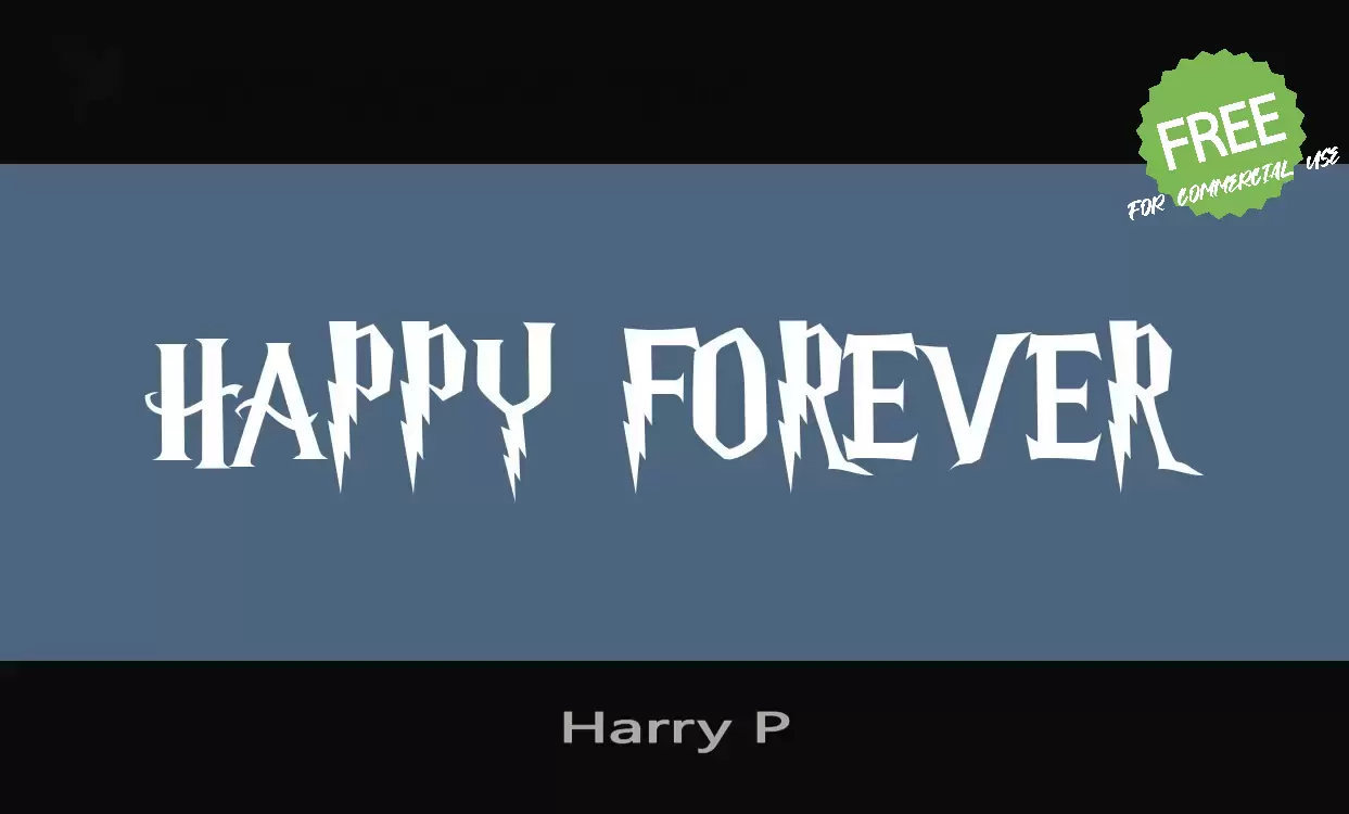 「Harry P」字体效果图