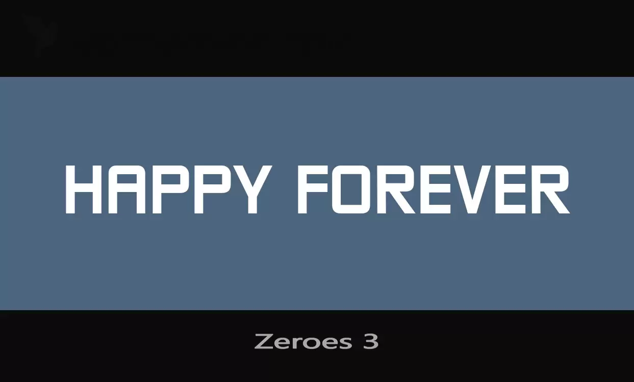 Font Sample of Zeroes-3