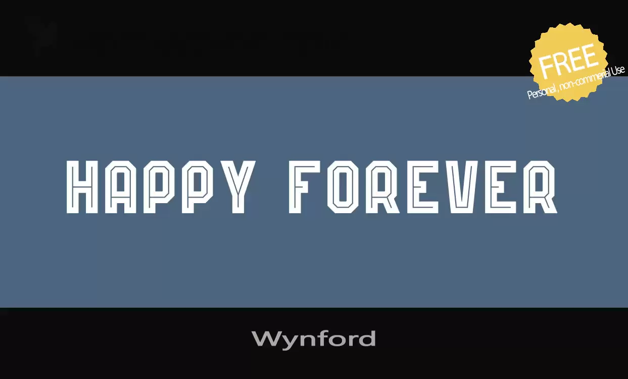 Font Sample of Wynford