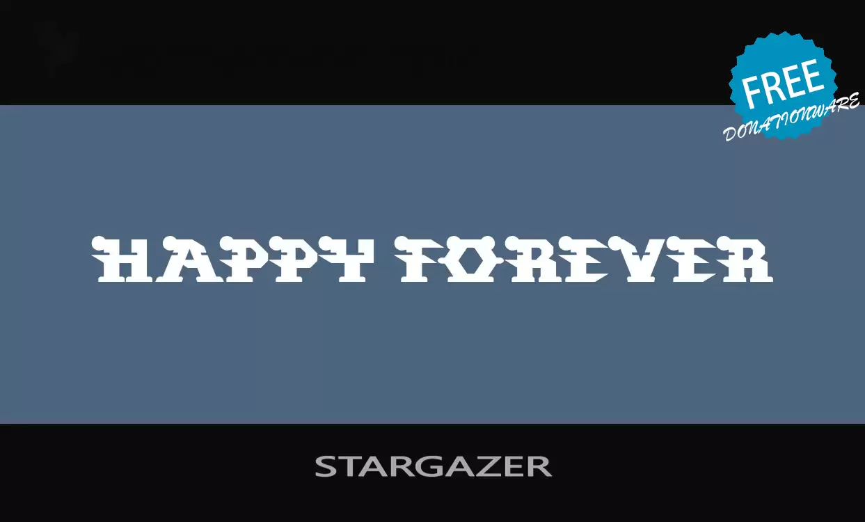 Font Sample of STARGAZER