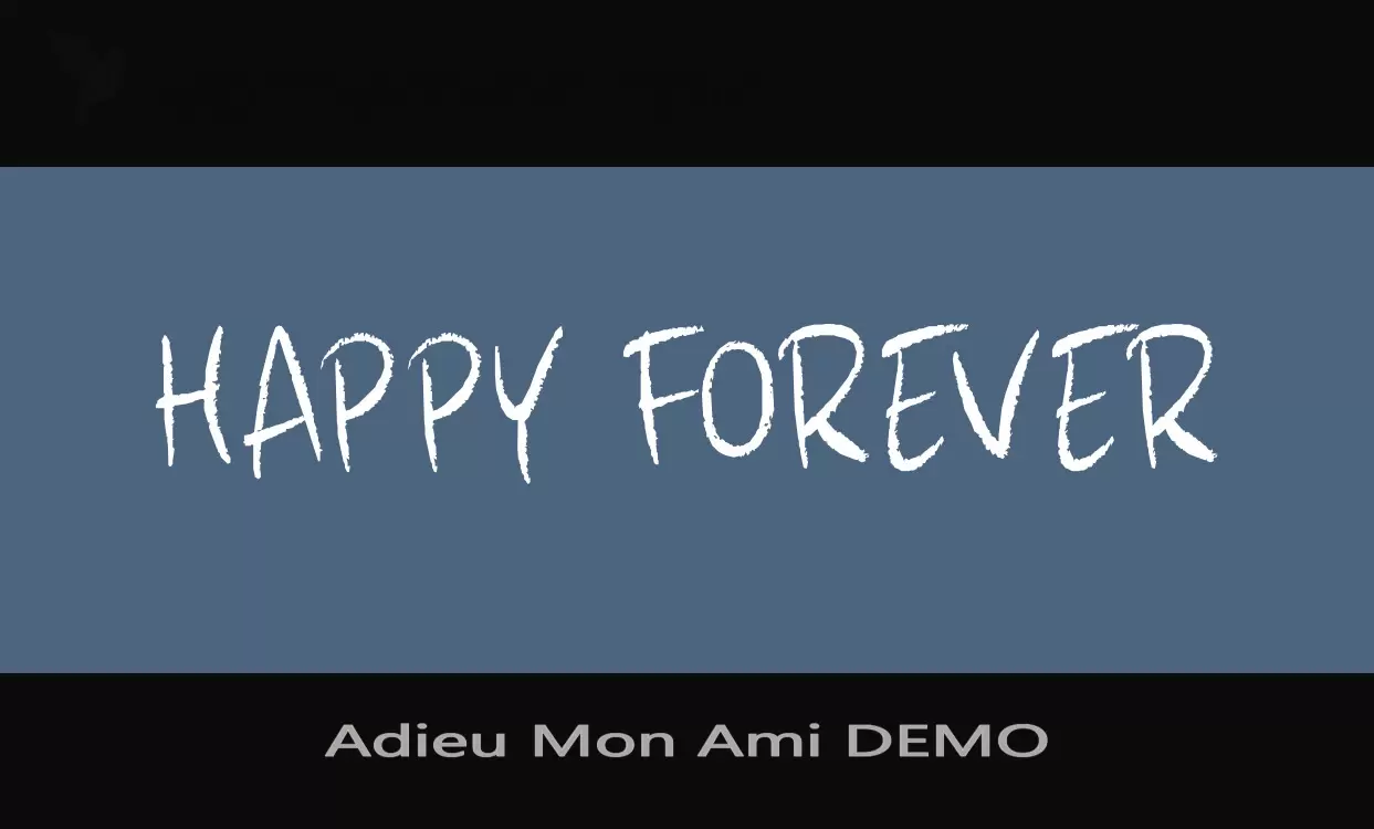 Font Sample of Adieu-Mon-Ami-DEMO