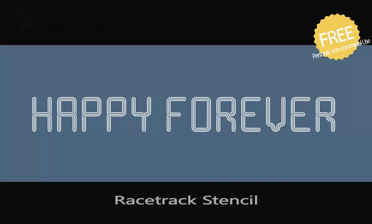 「Racetrack-Stencil」字体效果图