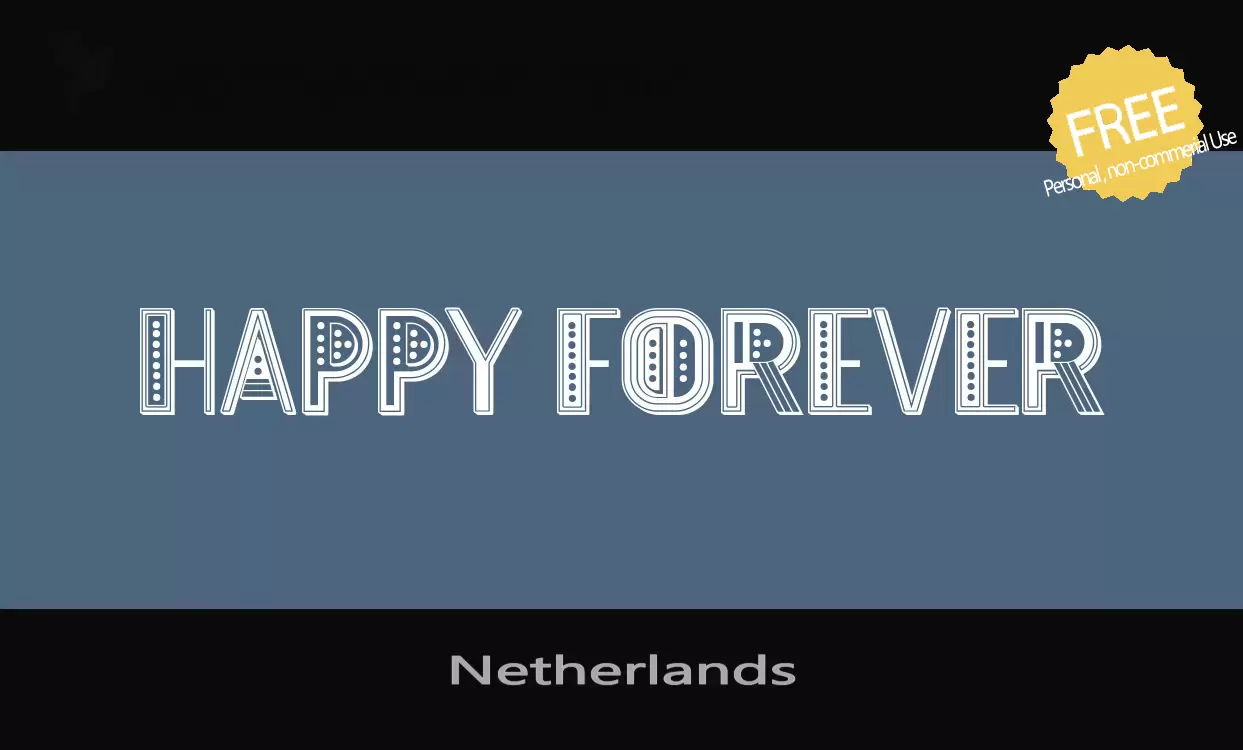 Font Sample of Netherlands