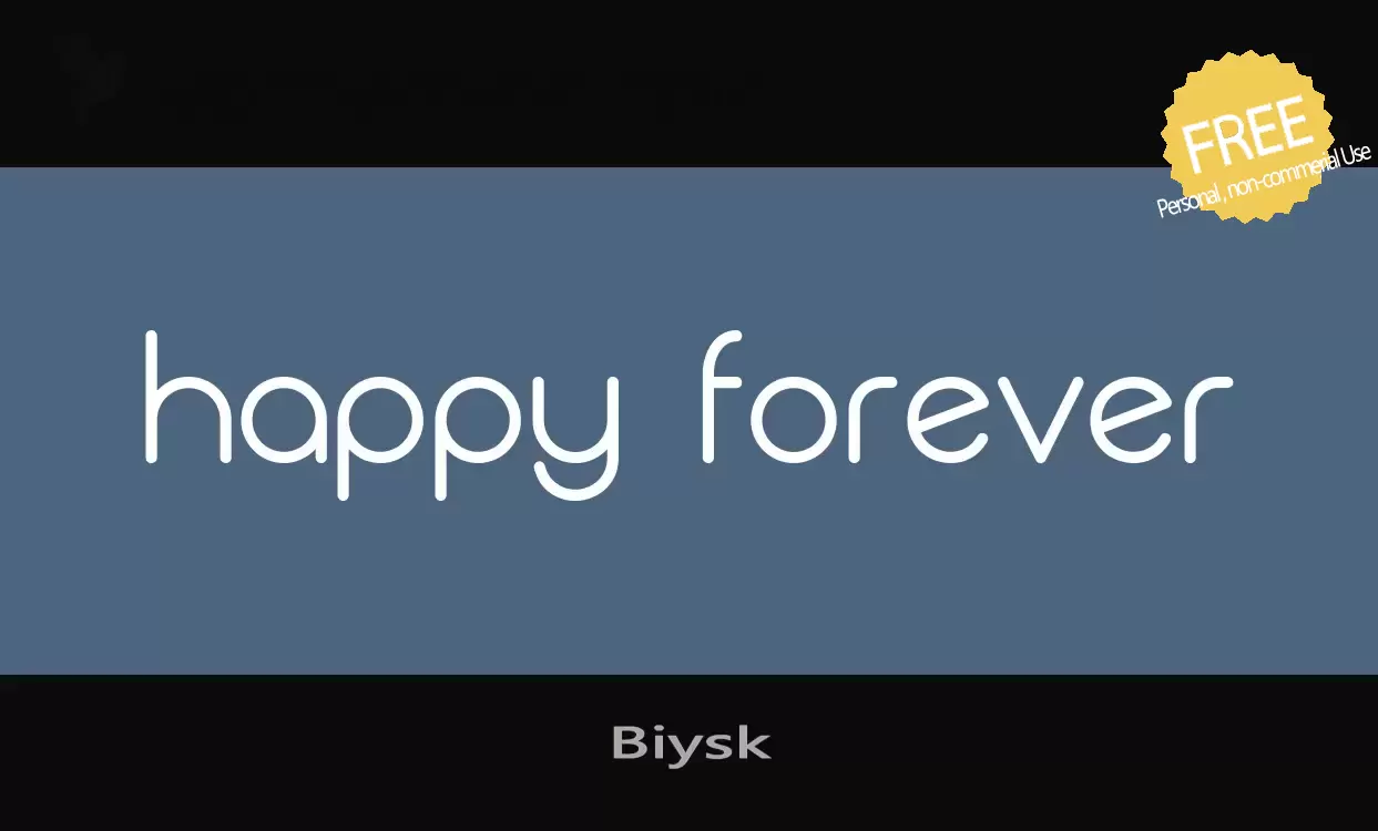 Font Sample of Biysk