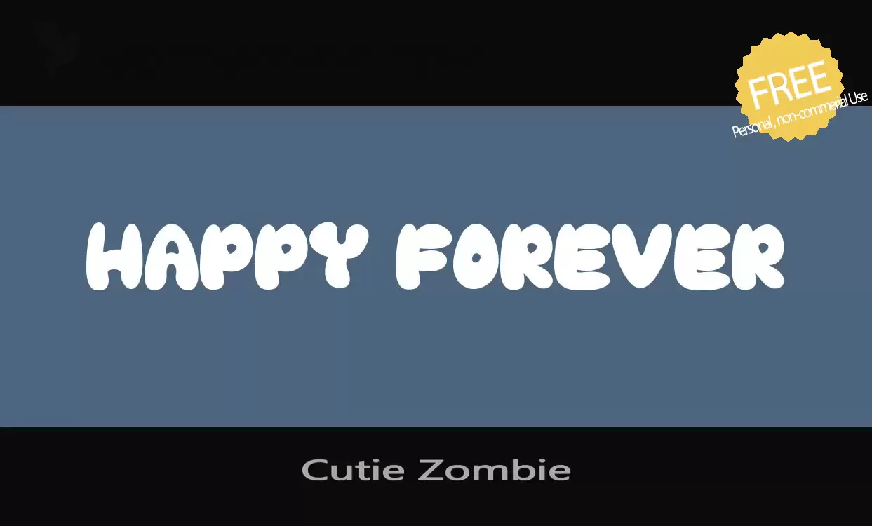 Font Sample of Cutie-Zombie