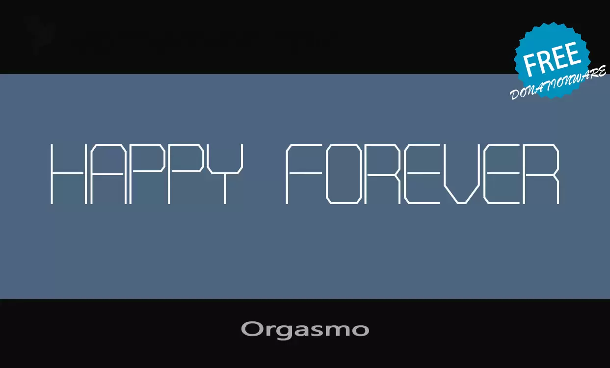 Font Sample of Orgasmo