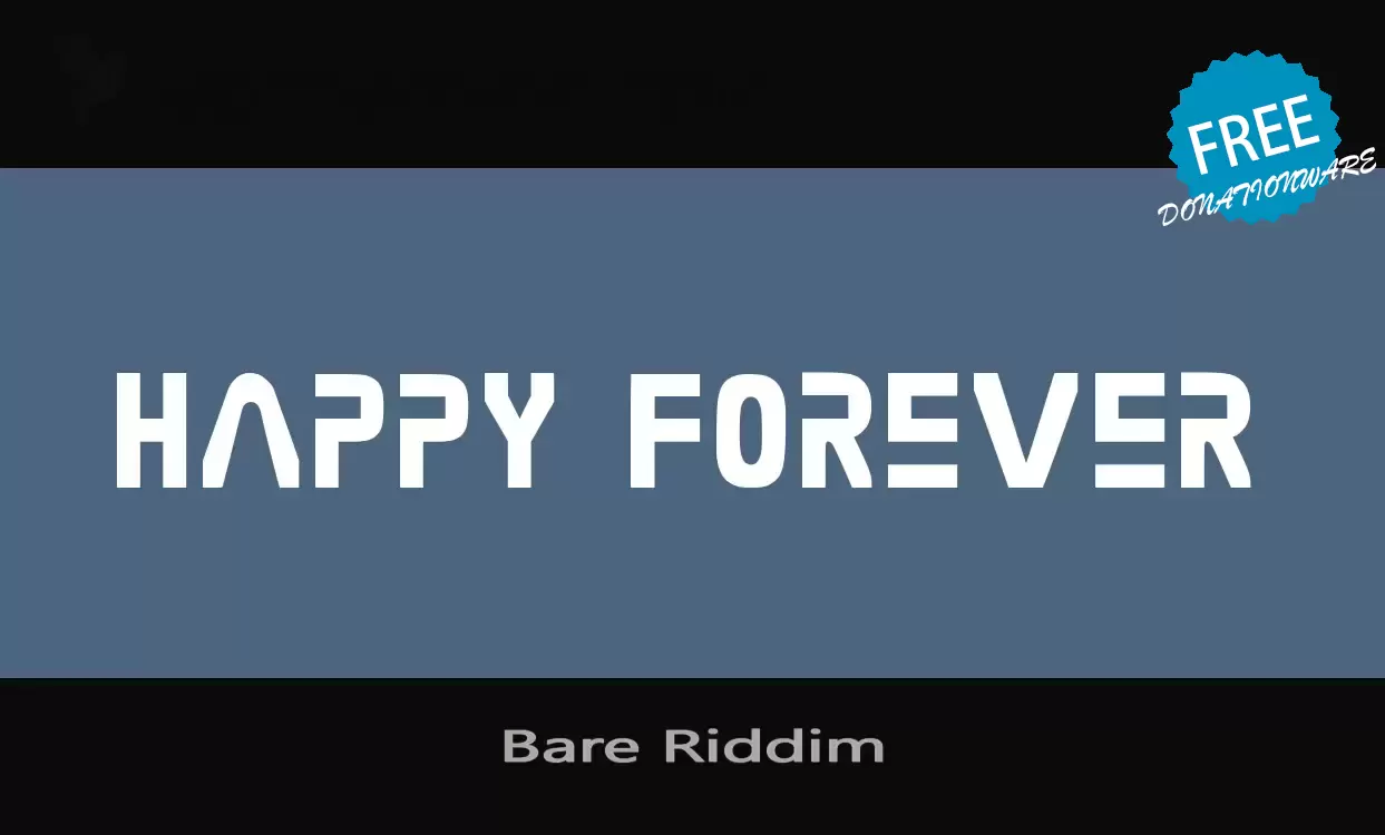 Font Sample of Bare-Riddim