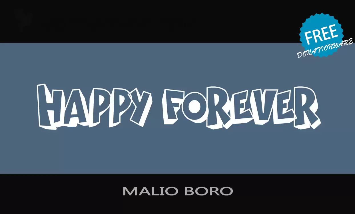 Font Sample of MALIO-BORO