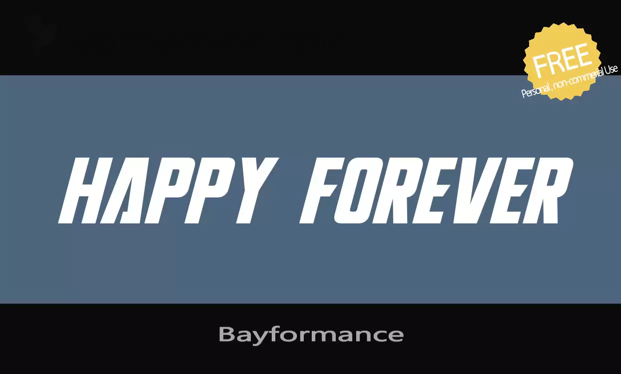 Font Sample of Bayformance