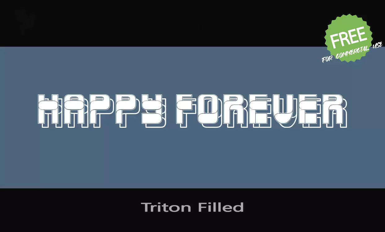 「Triton-Filled」字体效果图