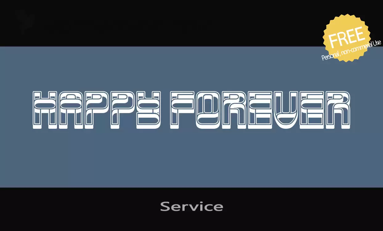 Font Sample of Service