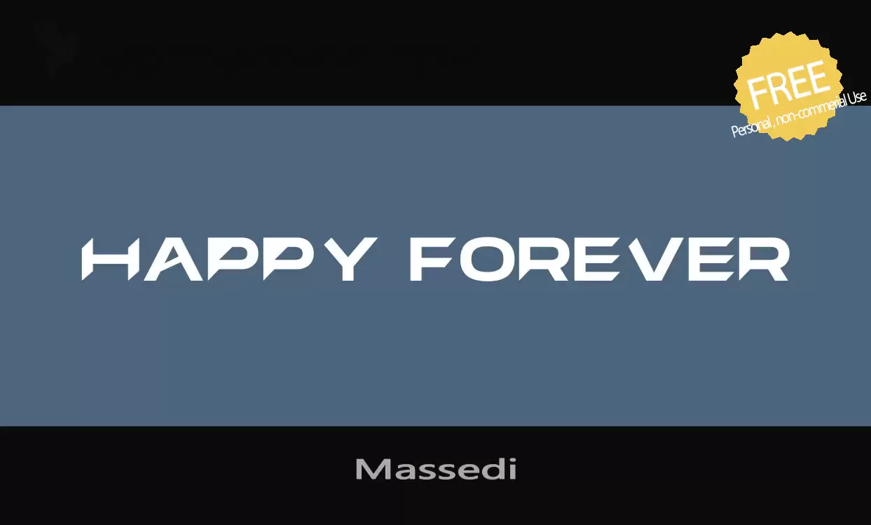 Font Sample of Massedi