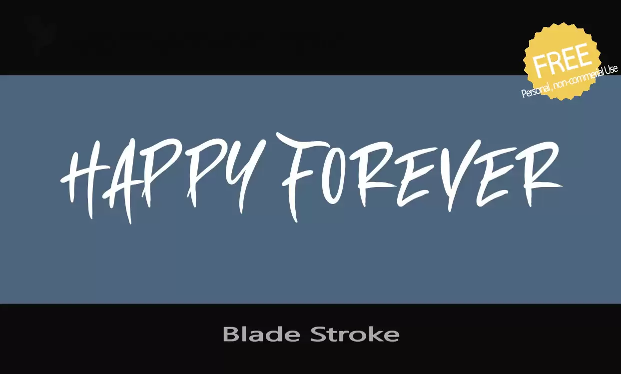 「Blade-Stroke」字体效果图