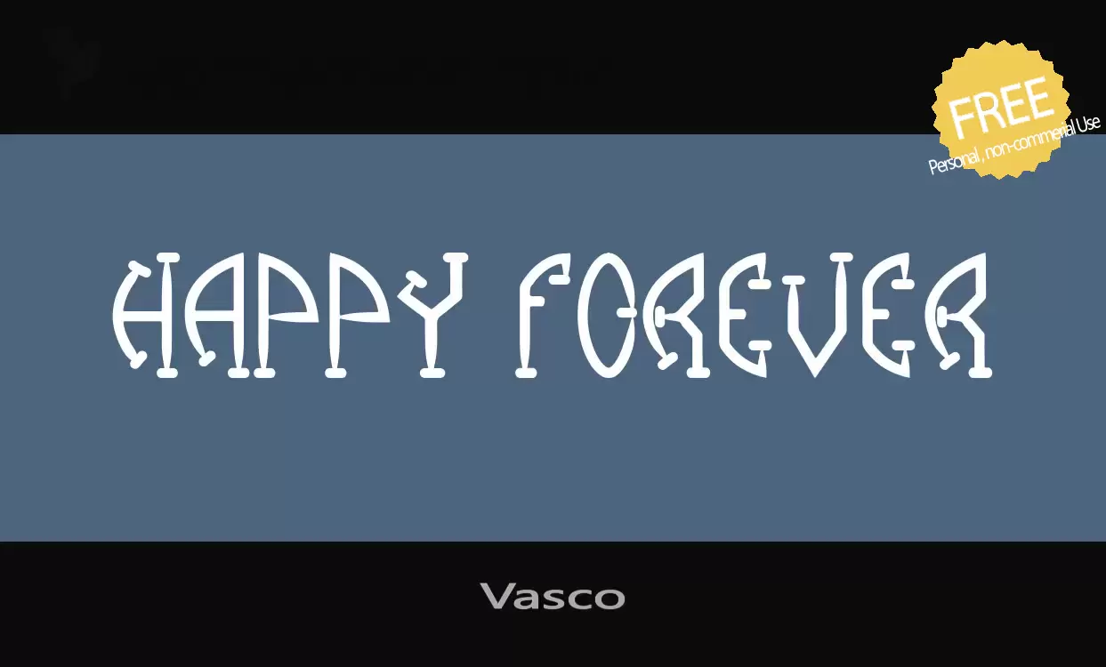 Font Sample of Vasco