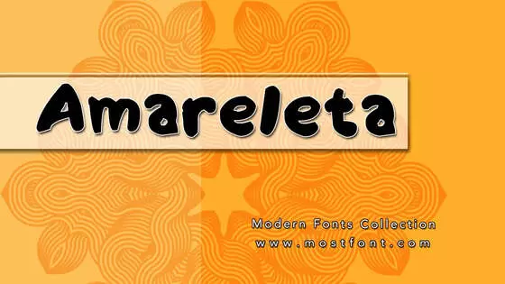 「Amareleta」字体排版图片