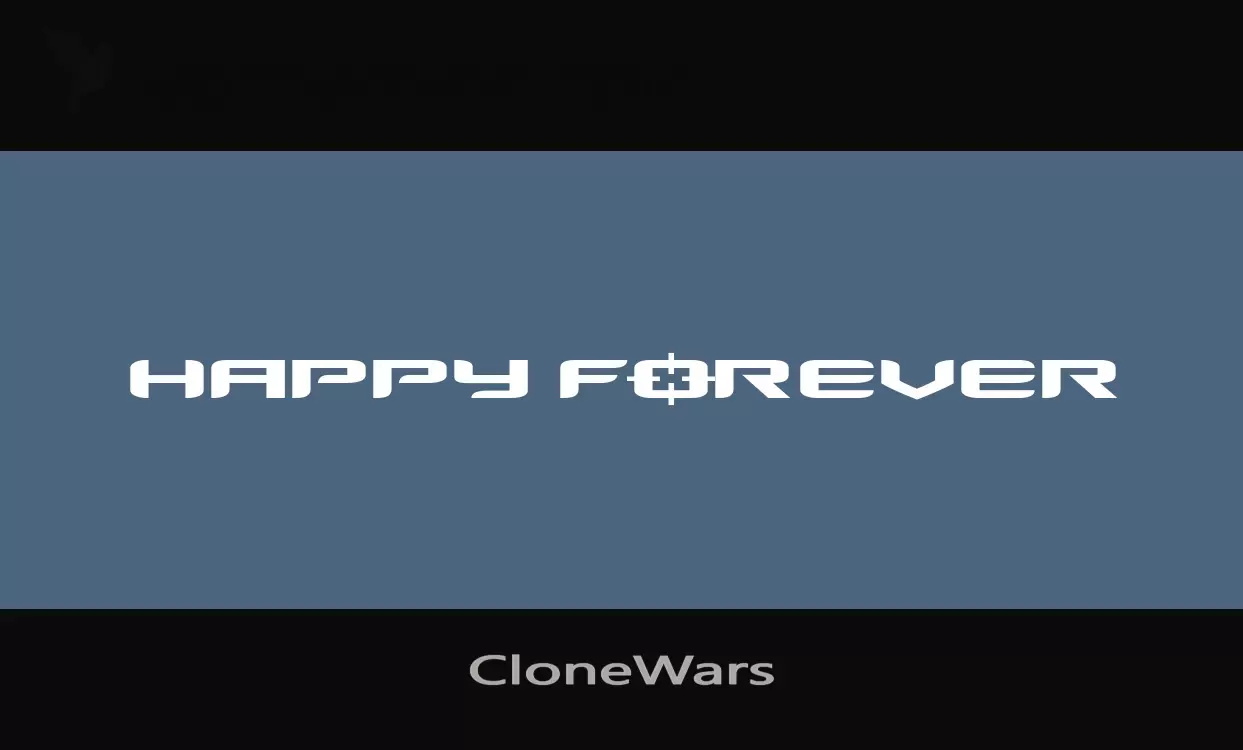 「CloneWars」字体效果图