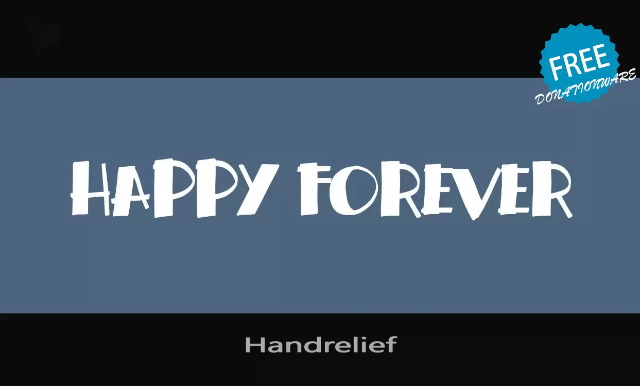 「Handrelief」字体效果图