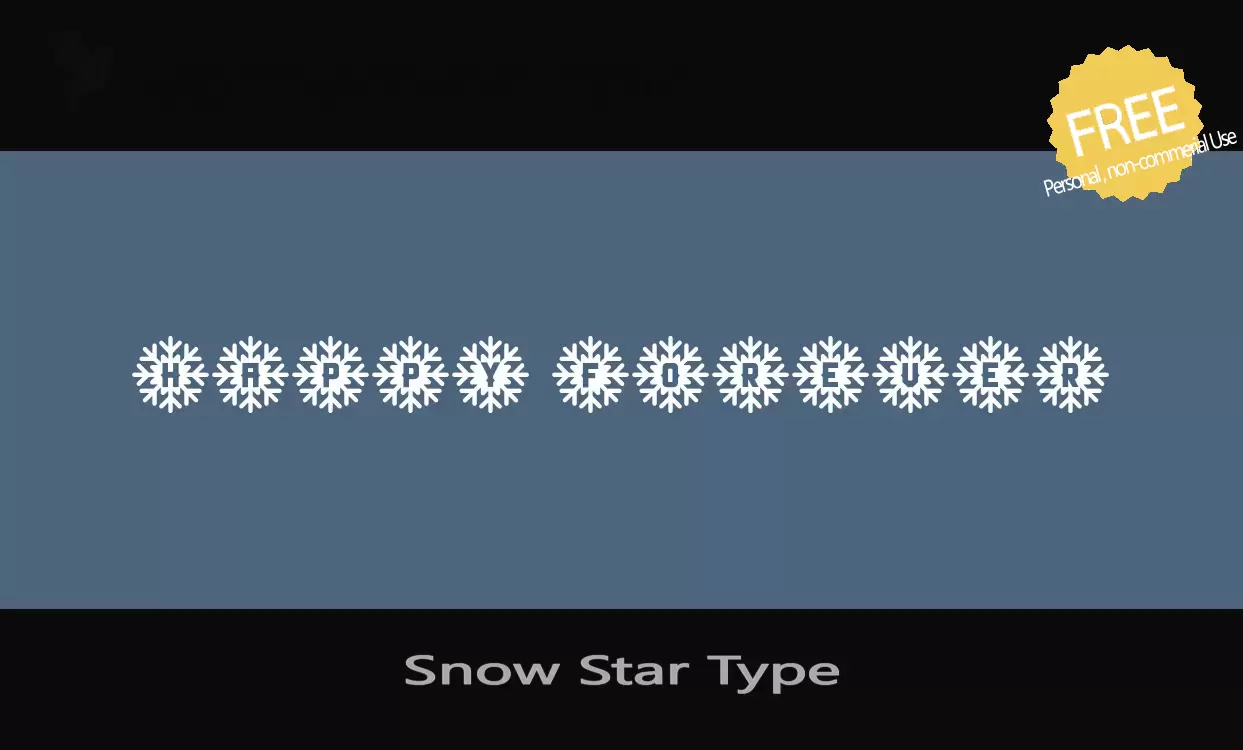 Font Sample of Snow-Star-Type