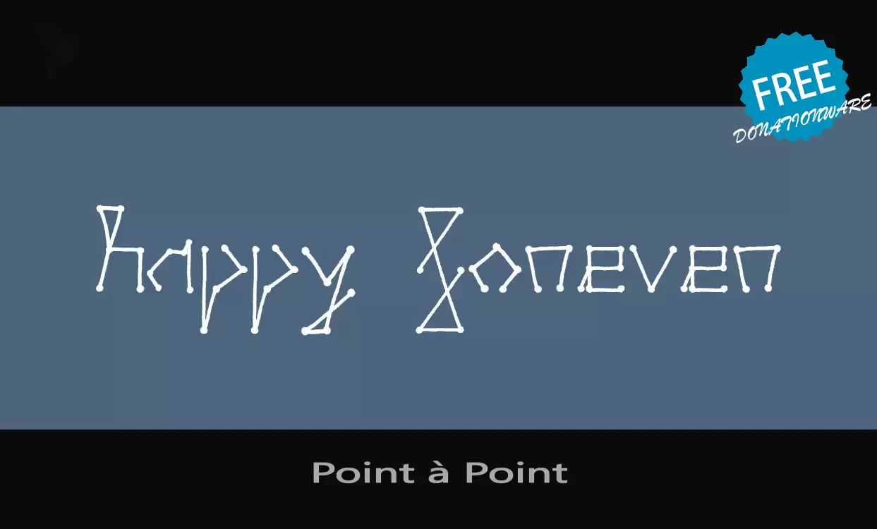 Font Sample of Point-à-Point