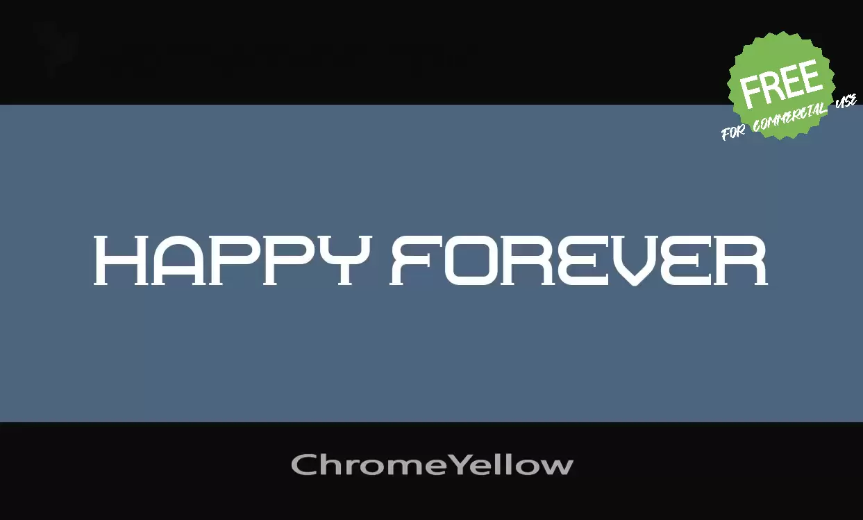 「ChromeYellow」字体效果图