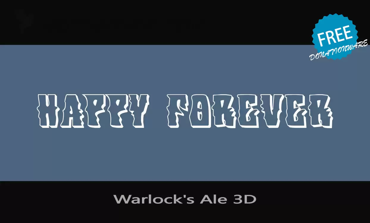 「Warlock's-Ale-3D」字体效果图