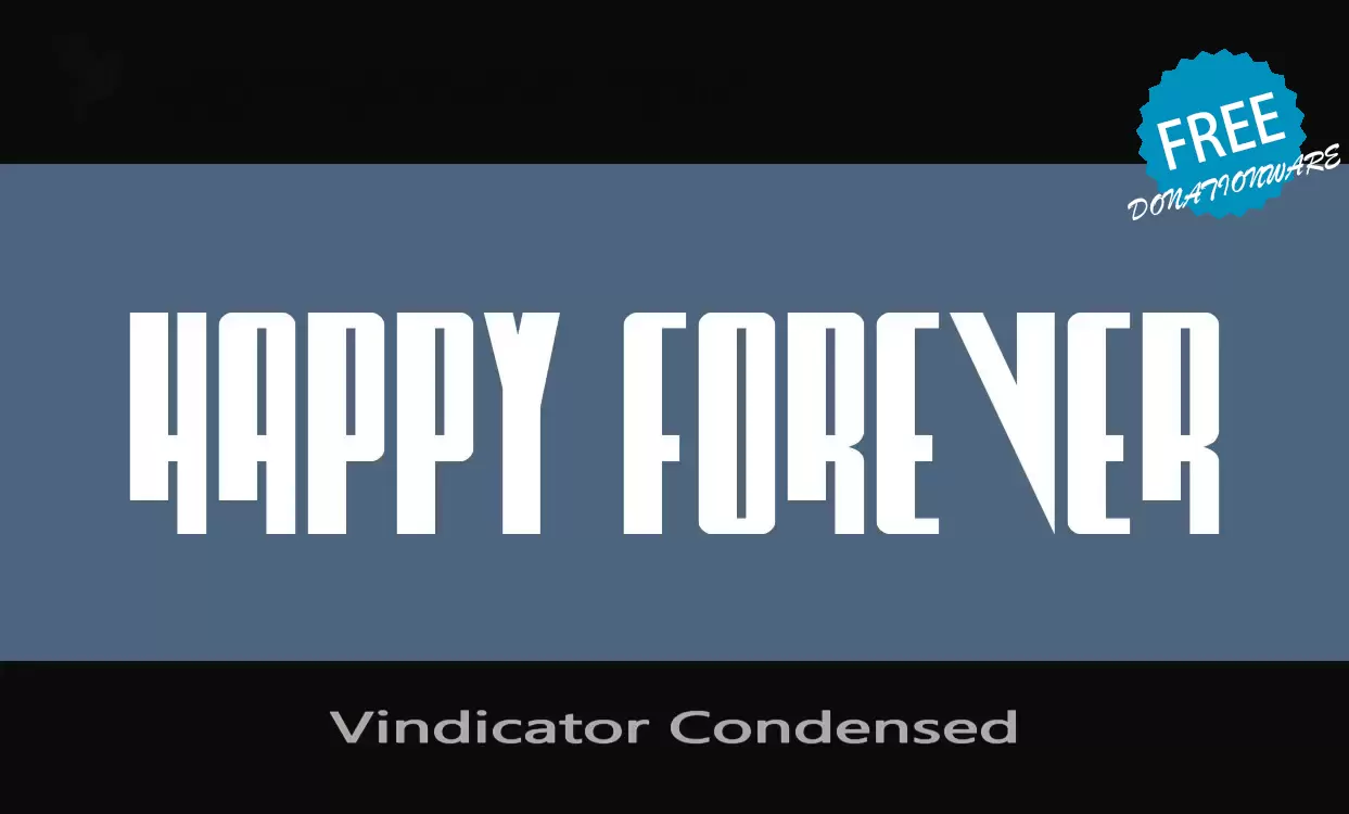 Font Sample of Vindicator-Condensed