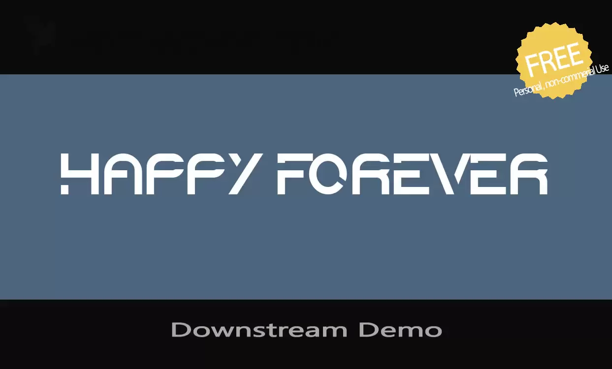 「Downstream-Demo」字体效果图