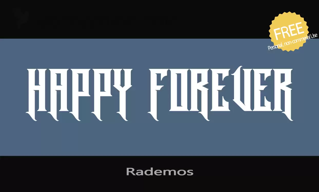 Font Sample of Rademos