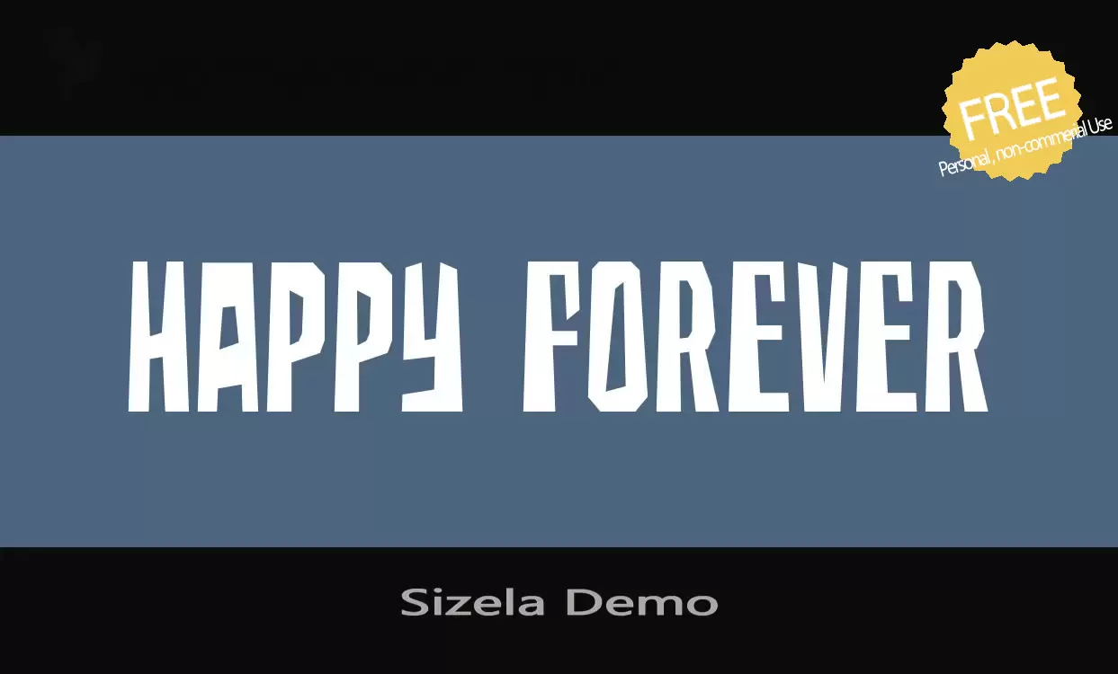 「Sizela-Demo」字体效果图