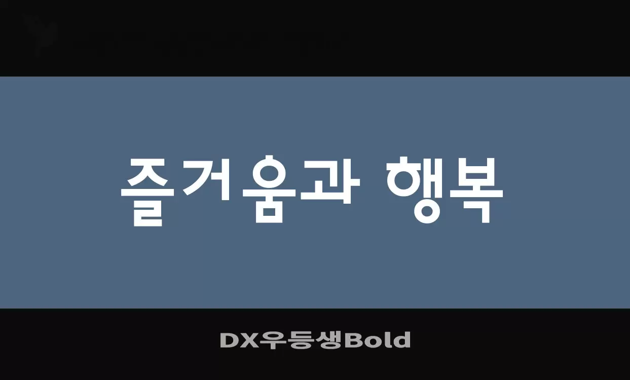 「DX우등생Bold」字体效果图