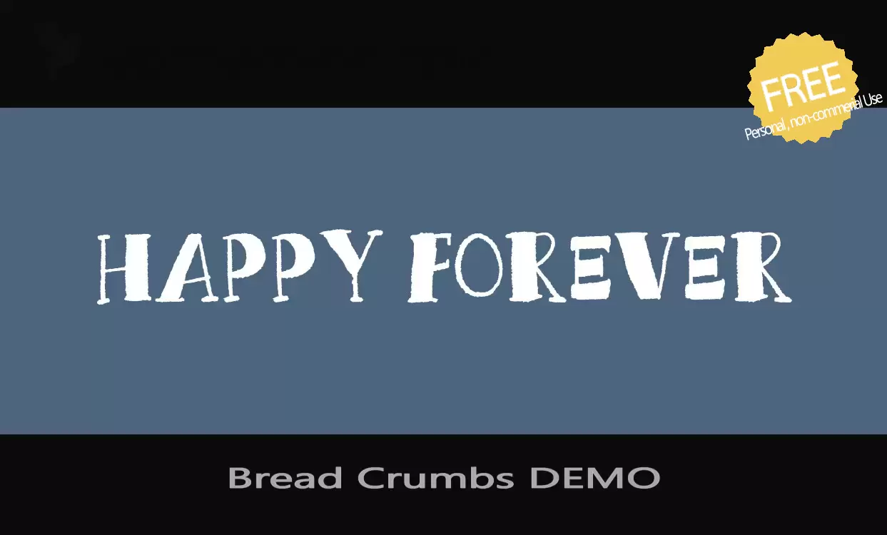 「Bread-Crumbs-DEMO」字体效果图