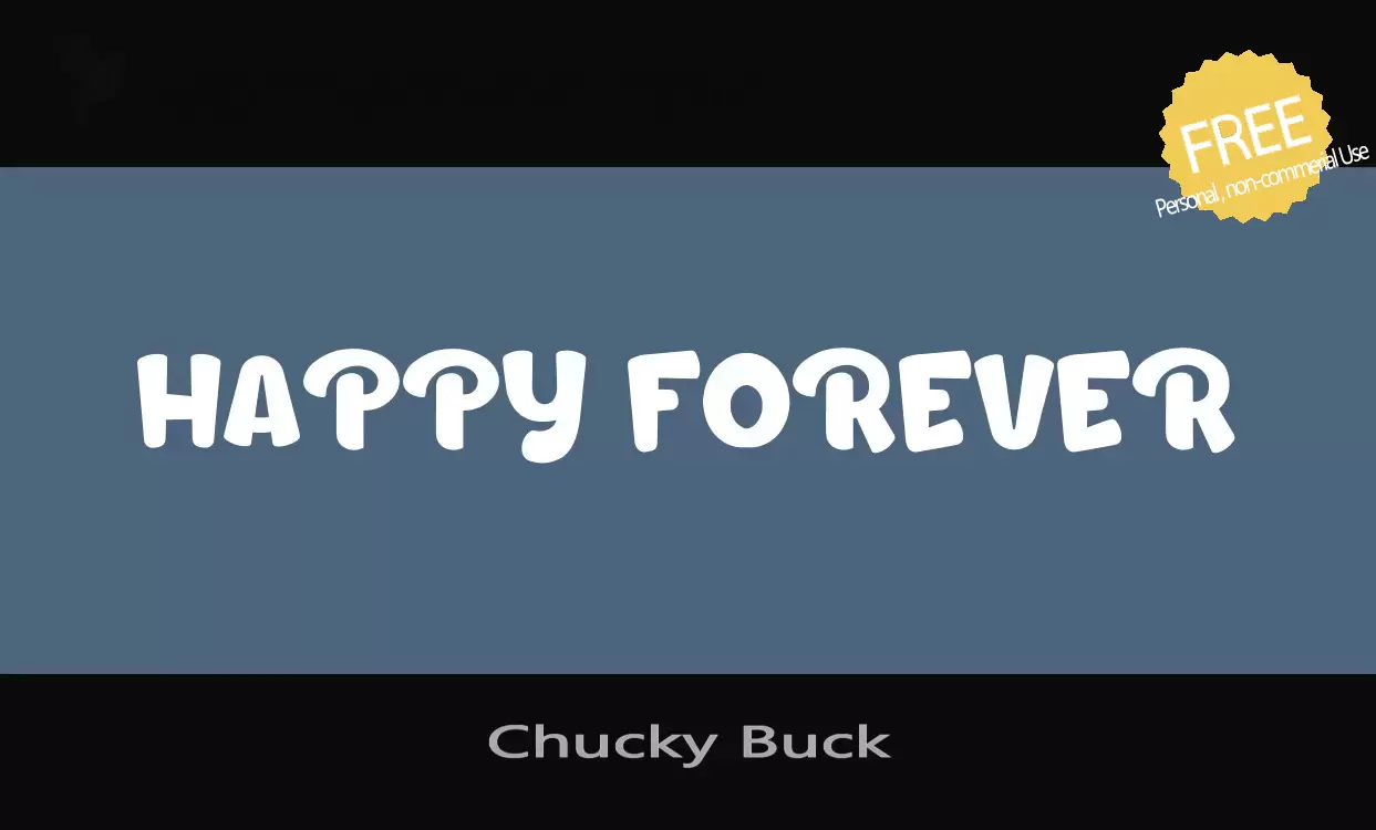 「Chucky-Buck」字体效果图