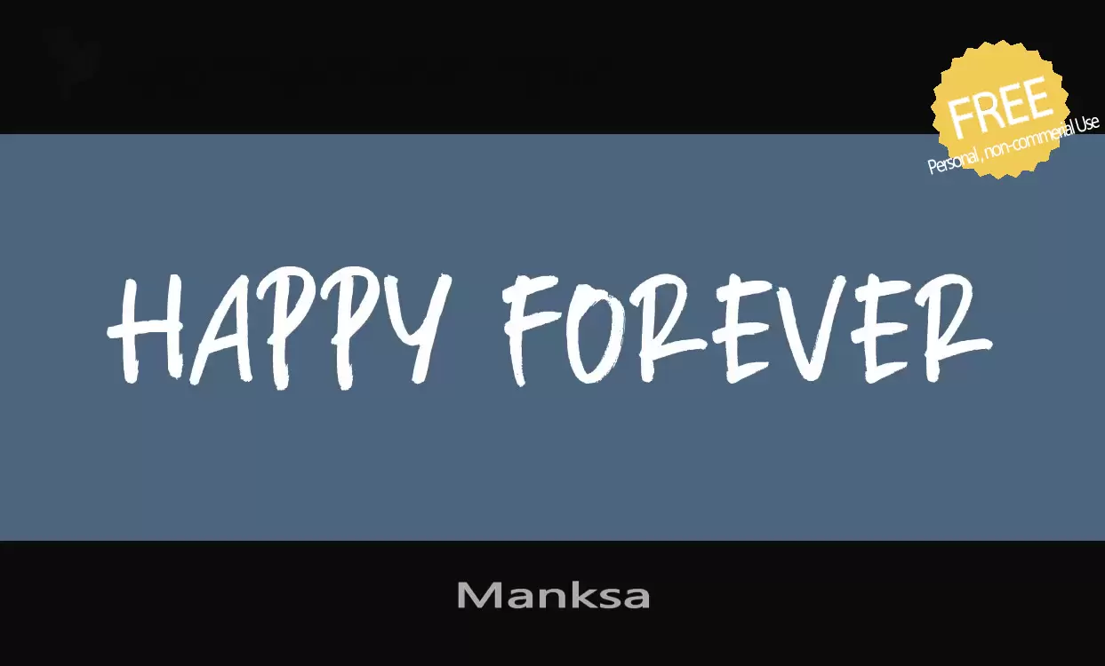 Font Sample of Manksa