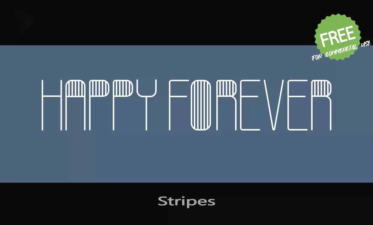 「Stripes」字体效果图