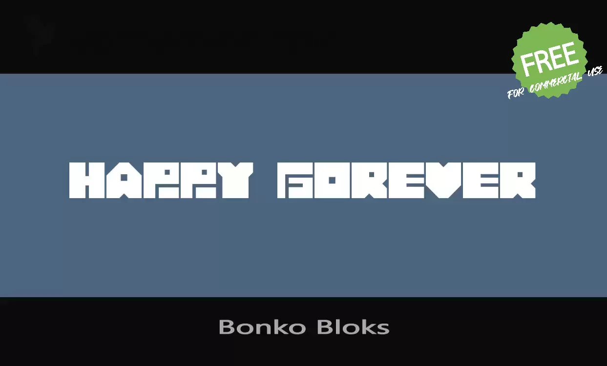 「Bonko Bloks」字体效果图