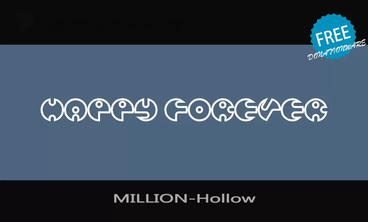 「MILLION-Hollow」字体效果图