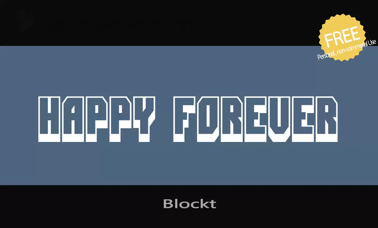 Font Sample of Blockt