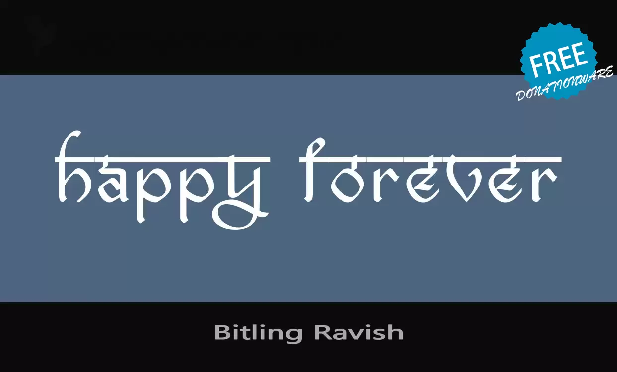 Font Sample of Bitling-Ravish