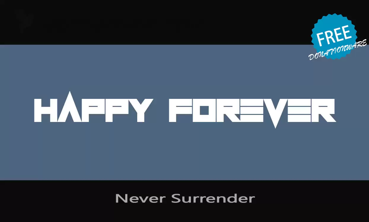 「Never-Surrender」字体效果图