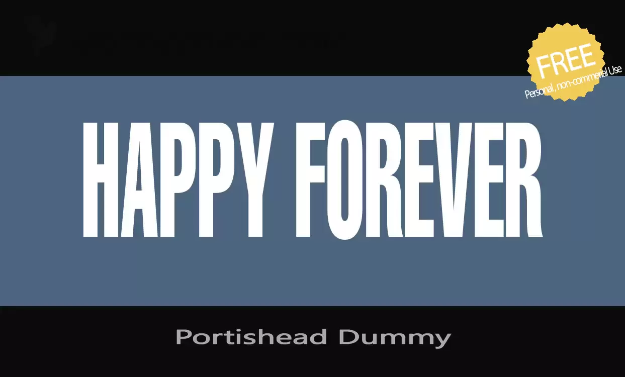 Font Sample of Portishead-Dummy