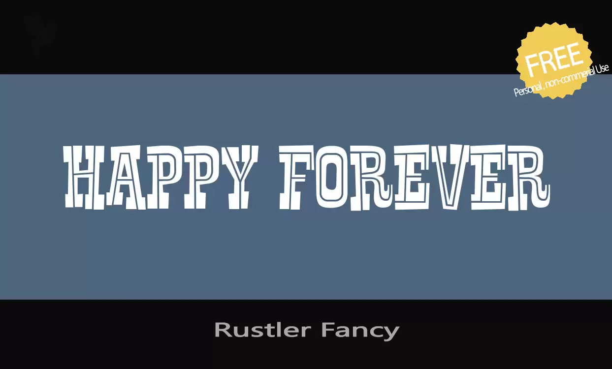 「Rustler-Fancy」字体效果图